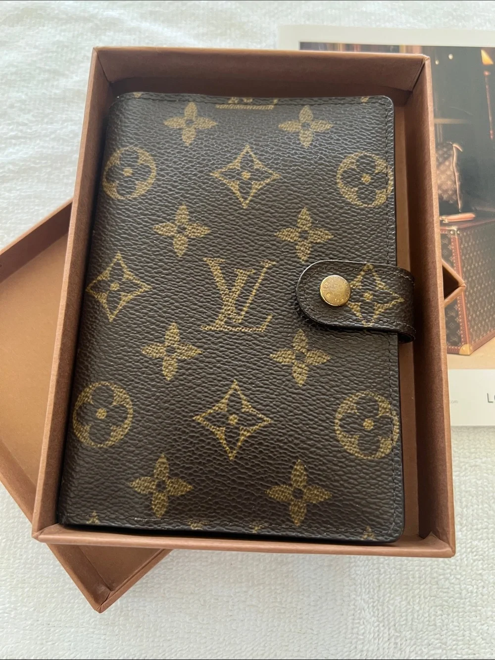 LOUIS VUITTON Small Ring Agenda PM Monogram with original box and pen